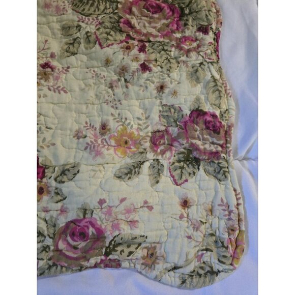 Vintage Shabby Chic Rose Floral Cottage Pillow Case - Picture 3 of 7